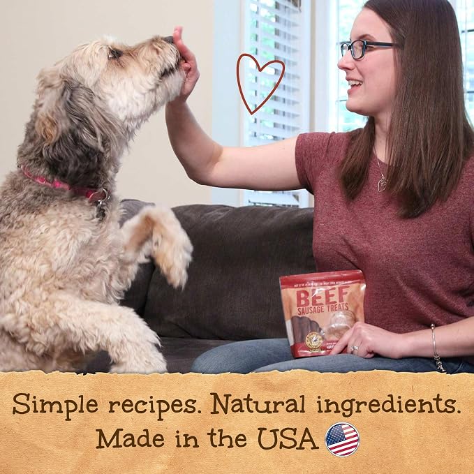 Happy Howie's Sausage Treats, Hormone Free, Beef, 36 Count (Pack of 1) | Healthy Dog Treats, Flavorful Slow Cooked Beef, Natural Ingredients