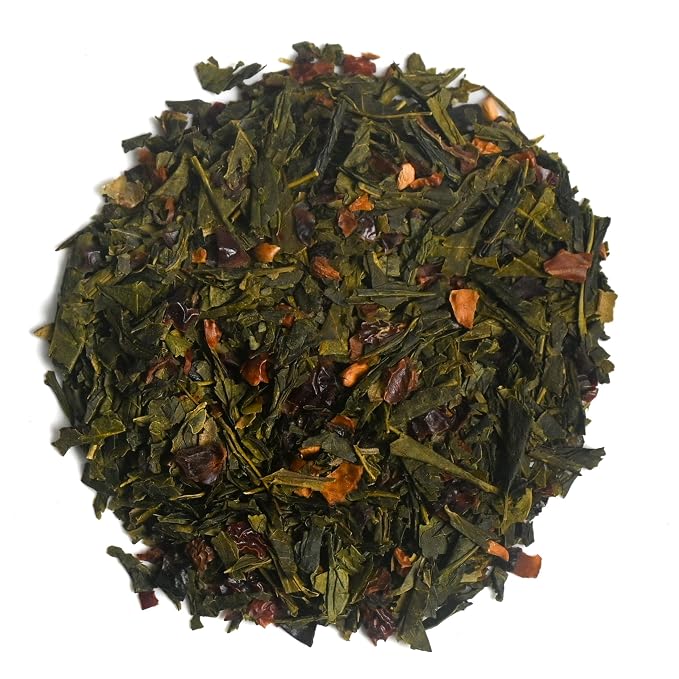 Organic Positively Tea Company, Strawberries and Cream, Green Tea, Loose Leaf, 4 Ounce