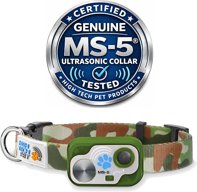 Genuine MS-5® Designer Series Automatic Pet Door Collar Tested & Certified by High Tech Pet for Dogs and Cats - Complies with Power Pet Door Performance Warranty, Waterproof (CAMO, Dog)