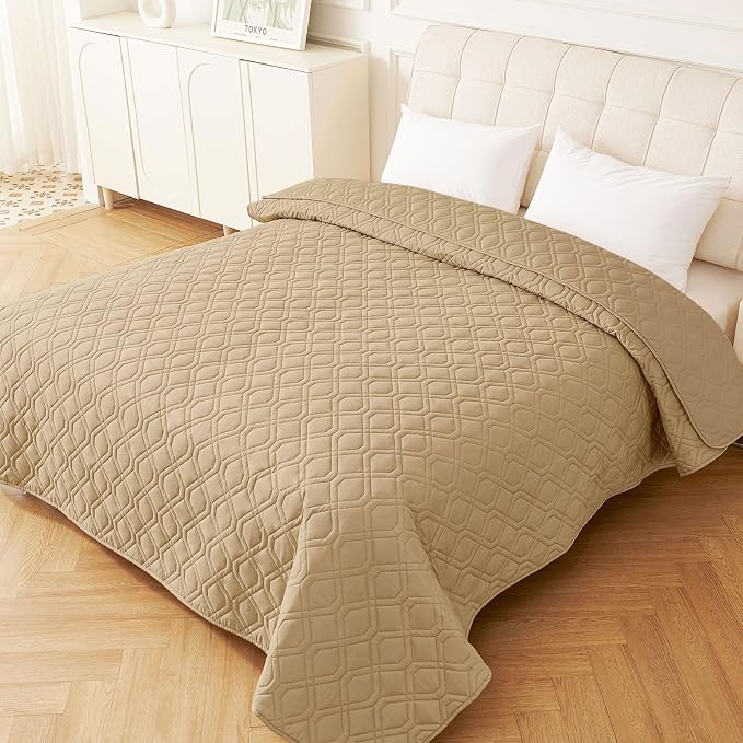 Waterproof Dog Bed Blanket - Soft Pet Blanket & Sofa Cover for Dogs | Reversible Washable Furniture Protector, Couch Covers for Pets (52x82 Inch, Camel/Camel)