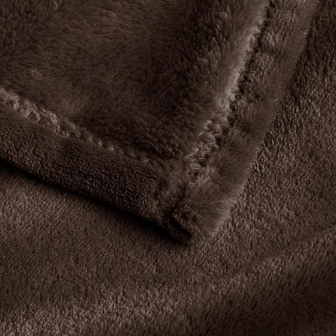 BEDELITE Fleece Blanket Soft Plush Oversized Bed Blanket Brown 120"x120" | Ultra Soft Plush Fleece, Lightweight Warmth, All Season Comfort, Fade Resistant, Machine Washable, Perfect for Sharing