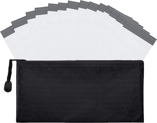 Feminine Personal Disposal Seal Bags- 100 White Opaque Seal Bags for Sanitary, Discreet Disposal for Tampons, Pads, and Liners (Black)