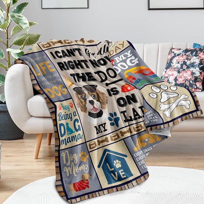 Dog Mom Gifts for Women, Dog Lovers Gifts for Women Blanket 50"x60" | Gifts for Dog Lovers, Dog Gifts for Women, Dogs Mom Blanket, Soft Throw Blanket with Dogs on It for Birthday/Christmas