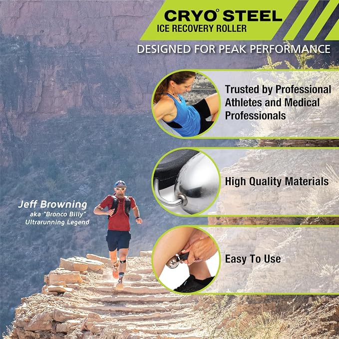 Pro-Tec Athletics Rollers, RM Extreme, RM Extreme Mini Roller, Cryosteel Ice Roller, Portable Roller, Deep Tissue Massage, Muscle Relief, Hamstring, Quadriceps, Multi-Directional, Enhance Performance