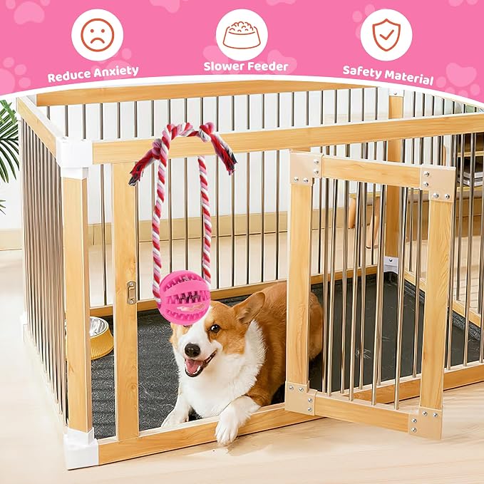 Interactive Dog Toys, Crate Training Aids for Puppies Pink