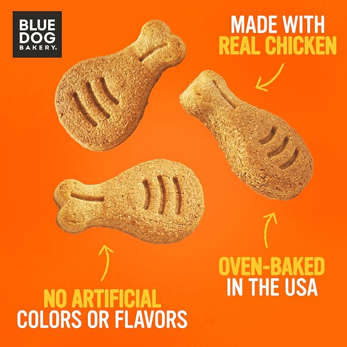 Blue Dog Bakery, More Crunch Chicken Biscuit, Medium Dog Treats 14oz 1pk | Crunchy Oven-Baked Dog Treat Biscuits, Chicken Flavor, Made with Real Premium Wholesome Ingredients in the USA