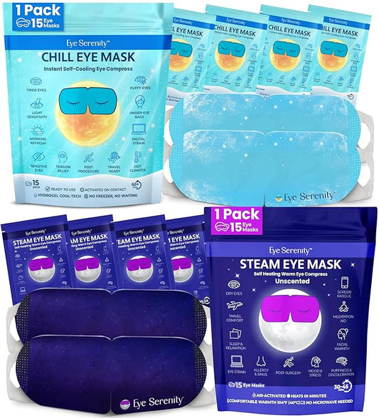 Lure Essentials CHILL Eye Mask and Steam Eye Mask (Bundle)