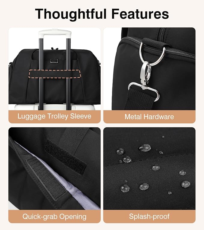 Marvolia Gym Bag for Women with Yoga Mat Holder, Sports Duffle Bag for Travel with Shoes Compartment, Tote Bag with Wet Pocket for Yoga Workout, Dance