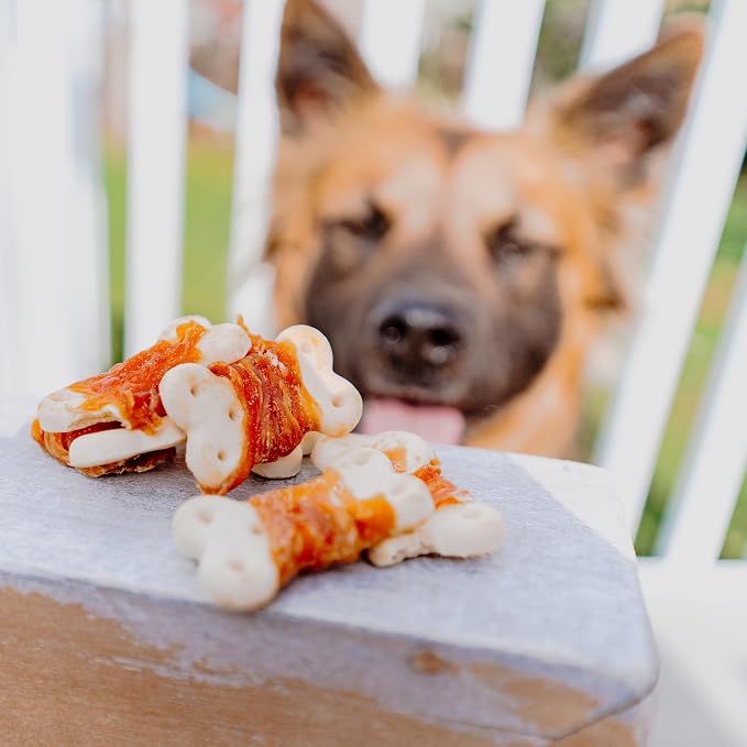 Cadet Gourmet Chicken Wrapped Biscuits Dog Treats, 14 oz | Made with real chicken, dog treats wraps, crunchy healthy dog treats, great for training, for small & large breeds