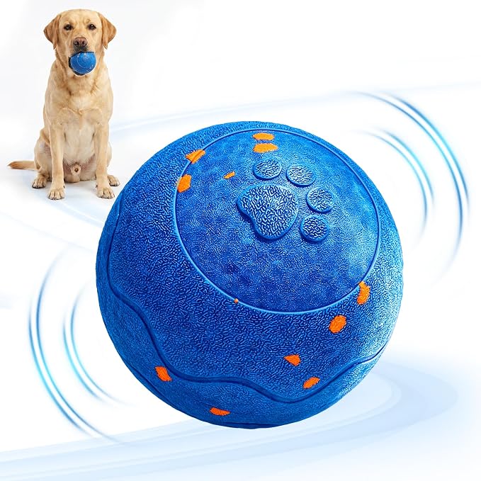 Interactive Dog Ball Toys - Automatic Moving, Bouncing Chew Toys, Wicked Balls with 3 Modes, E-TPU Vibrating Dog Ball for Small/Medium/Large Dogs, Birthday Gifts for Dogs(Blue)