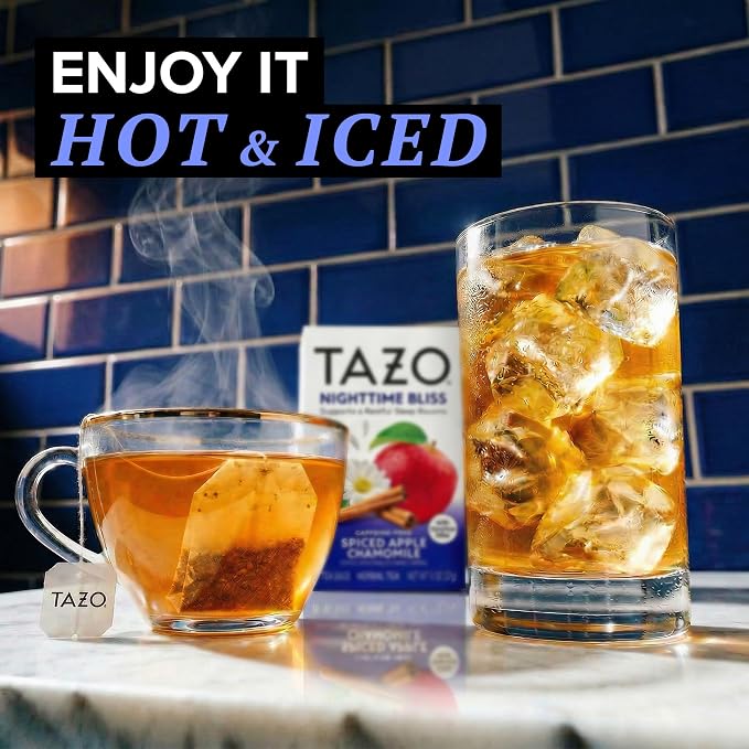 TAZO Nighttime Bliss Spiced Apple Chamomile Herbal Tea Bags - 16ct (6-Pack)