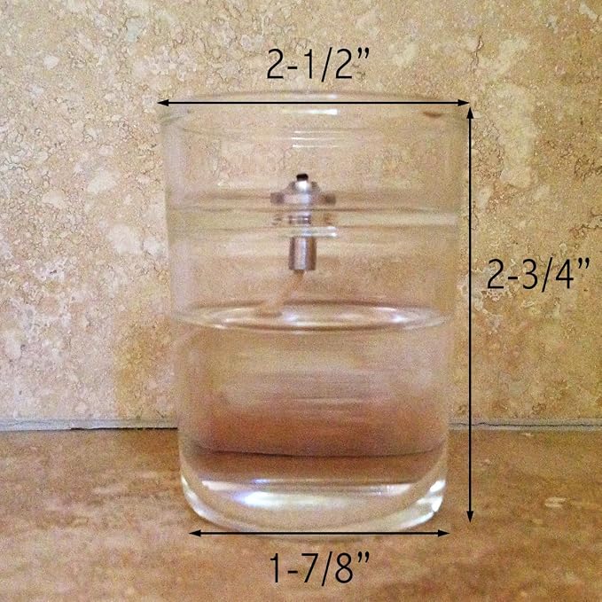 Firefly Fuels Glass Oil Warmer for Essential Oils - Zen Petite, Refillable Reusable Liquid Candle with Glass Deck. Aromatherapy, Indoor and Outdoor Lighting. Use with Liquid Paraffin or Lamp Oil