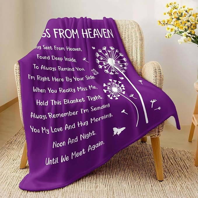 Memorial Gifts, Sympathy Gifts for Loss of Loved One, Blanket 60" x 50" | Bereavement Gifts, Grief Gifts for Women, Memorial Gifts for Loss of Mom Dad