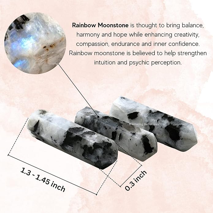 Amazing Gemstone Crystal Points Bulk Healing Crystals & Stones - Premium Single Terminated Healing Wand Point Bulk Crystals for Crafts, Crystal Grid, DIY Work
