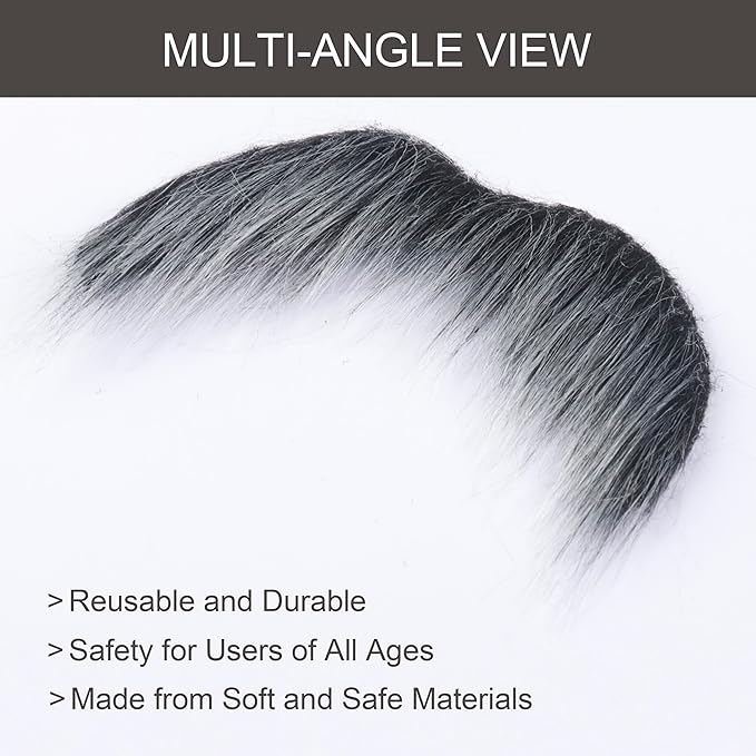 Fake Mustache for Men Classic Halloween Self Adhesive Fake Beard Novelty Stick On Fake Mustaches