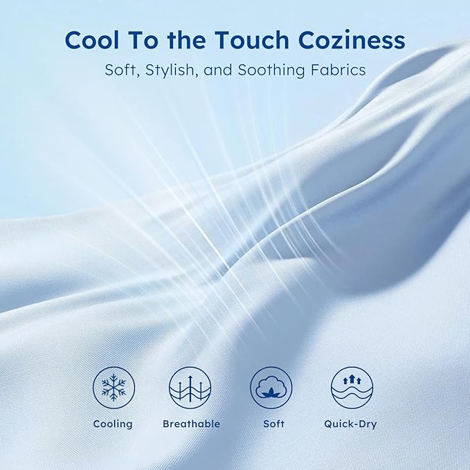 ZOMISIA Premium Cooling Blanket for Small Dogs -Q-MAX>0.5 Breathable Washable Dog Cooling Mat, Travel Soft Pet Summer Essentials, Blue, 25"x35"