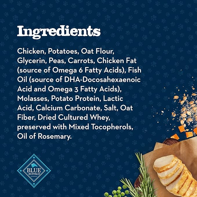 Blue Buffalo Baby BLUE Soft Biscuits Chicken & Carrots Puppy Treats, 8 oz | Great for Training, Easy to Break into Bite-Size Pieces, Made with DHA for Cognitive Development