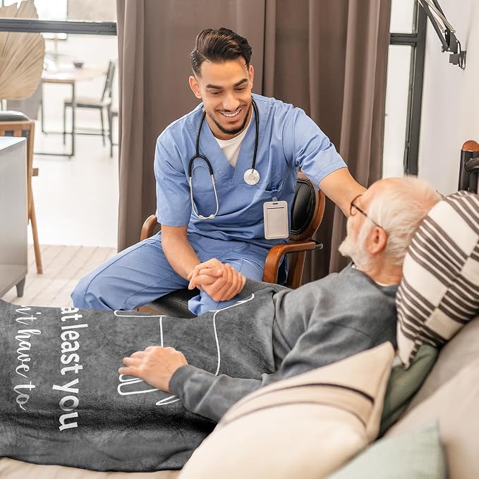 Get Well Gifts for Men/Women, Get Well Gifts After Surgery, Gift for Recovery After Surgery, GetWellSoon/Feel Better Gift for Women/Men/Teenage Boys Throw Blanket 60" x 50"
