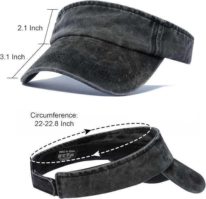 ANDICEQY Sports Sun Visor Hat, Sun Hat Visors for Women and Men for Outdoor | Adjustable Sun Visor Hats, Lightweight & Breathable, Cotton, Ideal for Running, Tennis, Golf, Outdoor Sports and Beach