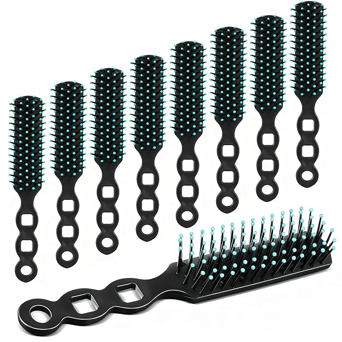 Disposable Hair Brush Individually Wrapped, Hair Brushes Bulk for Homeless Shelter, Hotel, Salon, Nursing Home, Charity and Church (Green bristle, 60 Pack)