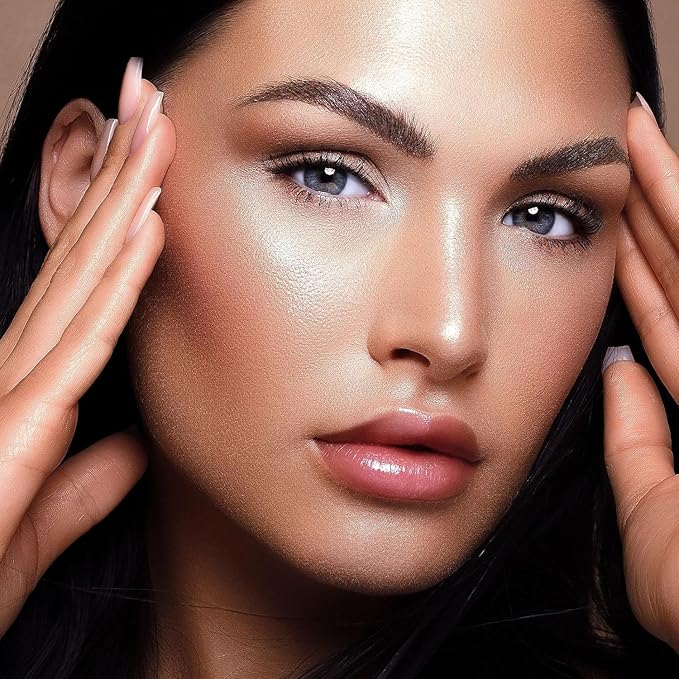 URQT Highly Pigmented Liquid Contour - Built-in Sponge Tip Sculpted Complexion Wand With Long Lasting Natural Buildable Highlighters and Bronzer (Contour+Blush+Highlighter)