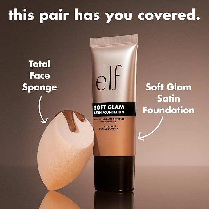 e.l.f. Soft Glam Foundation, Medium Coverage, Long-Lasting & Buildable Foundation For A Smooth, Satin Finish, Vegan & Cruelty-Free, 53 Deep Neutral