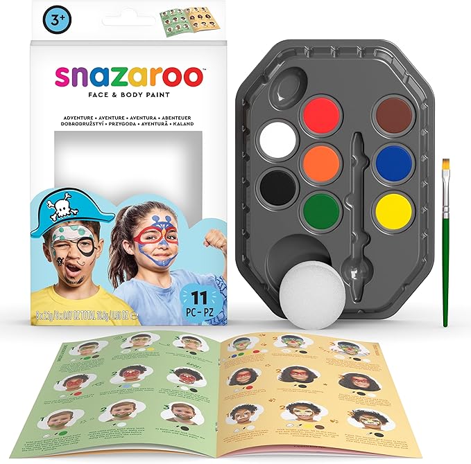 Snazaroo Face Paint Palette Kit, Adventure