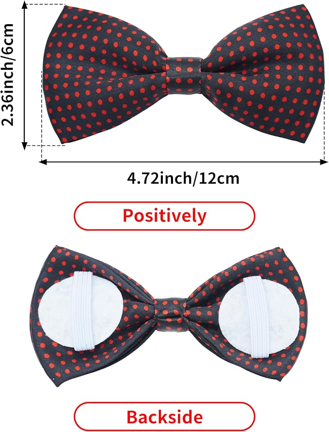 PET SHOW 5 Pack Dog Bowties Plaid for Large Dogs Slide on Collar