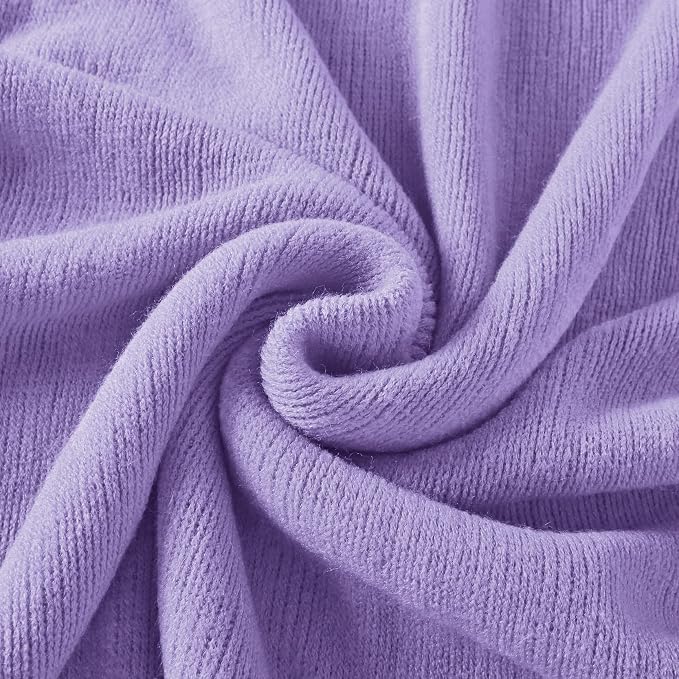 Homiest Lavender Knitted Throw Blanket with Fringe, 50x60 Inch | Pure Acrylic, Lightweight & Breathable, All-Season Use, Machine Washable, Wrinkle & Fade Resistant, for Couch Sofa And Bed