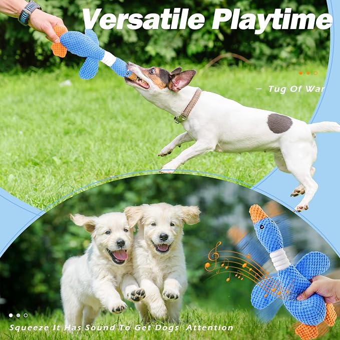 Vitscan 2 Pack Goose Tough Dog Toys for Aggressive Chewers Duck Toys