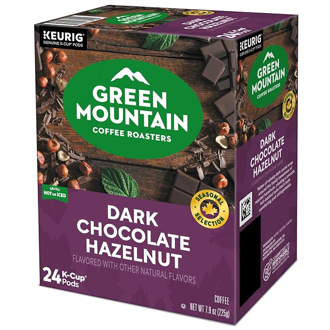 Green Mountain Coffee Roasters Dark Chocolate Hazelnut Coffee, Keurig Single Serve K-Cup Pods, 96 Count