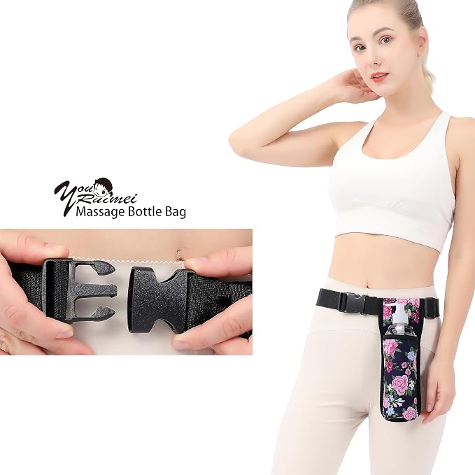 Massage Bottle Bag Massage Oil Bag Massage Therapist Holster Massage Lotion Holster Massage Oil Holster (YR-1KD-MuDan