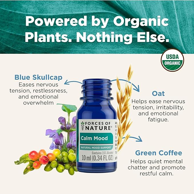 Forces of Nature Calm Mood, Organic Homeopathic Medicine (1 Fl Oz)