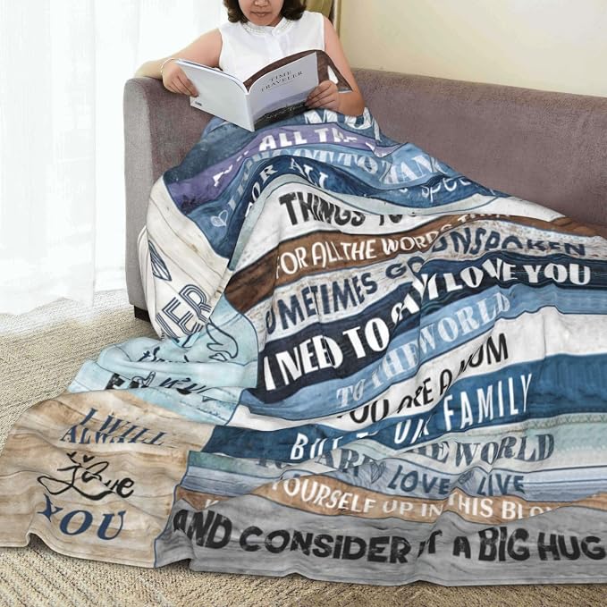 Soft Flannel Throw Blanket for Mom - Bed Blanket Gift (60x80) for Anniversary, Birthday, Mother's Day, Christmas, Valentine's Day