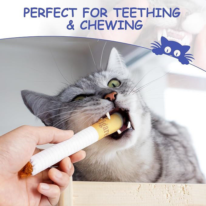Nocciola 3 Pack Catnip Toys for Cats, Funny Cat Toys Filled with 100% Pure Organic Catnip, Safe Kitten Teething Chew and Kicker Toys, Stress Relieving Fun for Indoor Cats