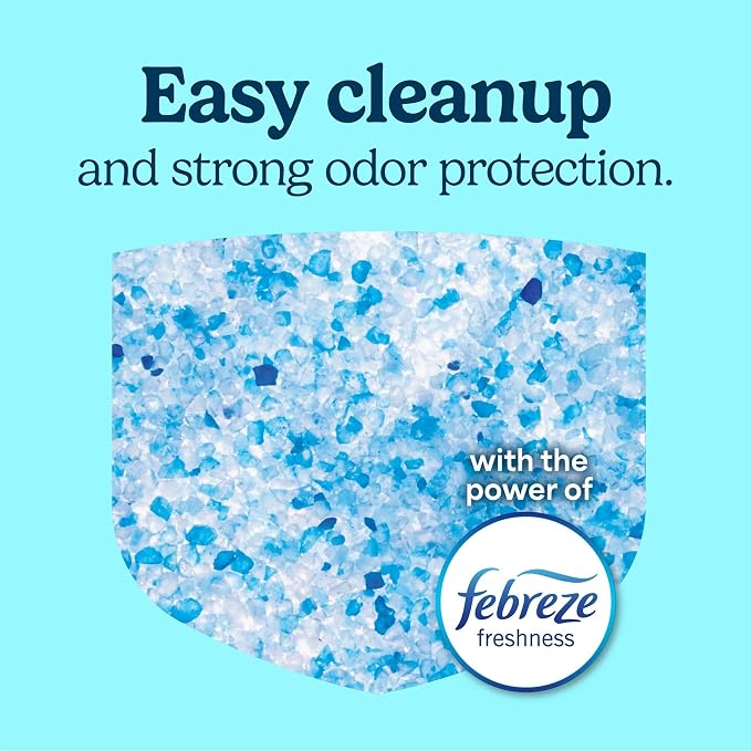 Fresh Step Clean Care Crystal Cat Litter, 8 lb., 2 Pk | Crystal Litter, Scented with Febreze Freshness, Naturally Light Weight, Low Dust, Febreze Freshness for up to 30 days
