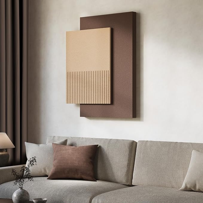 Cuspin Large Brown 3D Textured Wall Art