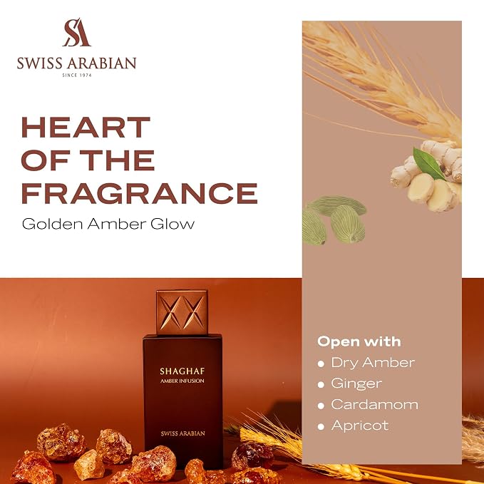 Swiss Arabian Shaghaf Amber Infusion Eau De Parfum EDP 75 ml