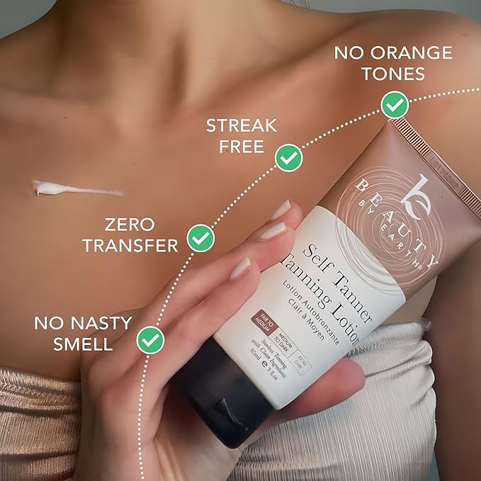 Tanning Lotion Self Tanner - USA Made with Natural & Organic Ingredients, Travel Size Self Tan Lotion, Non Toxic Gradual Tanning Moisturizer, Sunless Tanner for Fake Tan for Women & Men