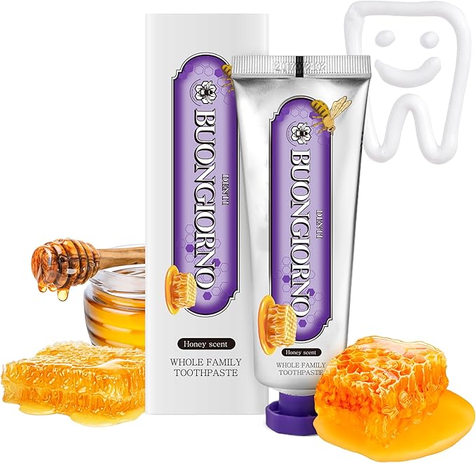 DENTI BUONGIORNO Gum Care Toothpaste (Honey Mint) – Gingivitis & Periodontal Care for Bleeding Gums, Active Repair & Sensitivity Relief, Propolis & CICA, Paraben & SLS Free (3.52fl oz / 100g)