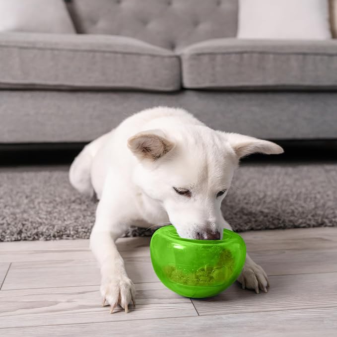 Outward Hound by Planet Dog Snoop Dog Toy – Treat‑Dispenser Puzzle Ball,Interactive Slow Feeder,Medium to Large Dogs,Bouncy & Mint-Infused,Green,5",(Pack of 2)