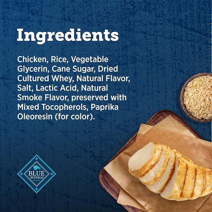 Blue Buffalo True Chews Premium Grillers Chicken Dog Treats, 12 oz | Real Chicken First, Tender & Tasty, Made in the USA, No Artificial Preservatives
