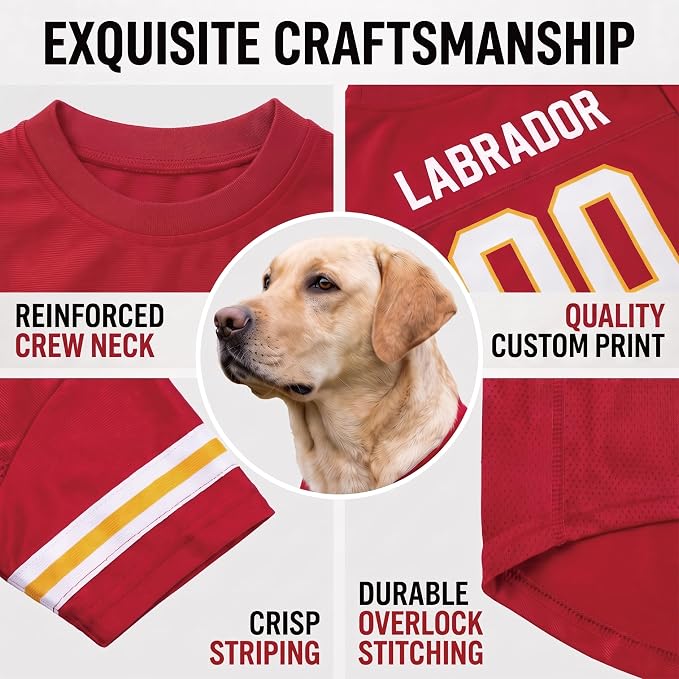 Dog Clothes Personalized Pet Jersey T-Shirt Custom Name Number