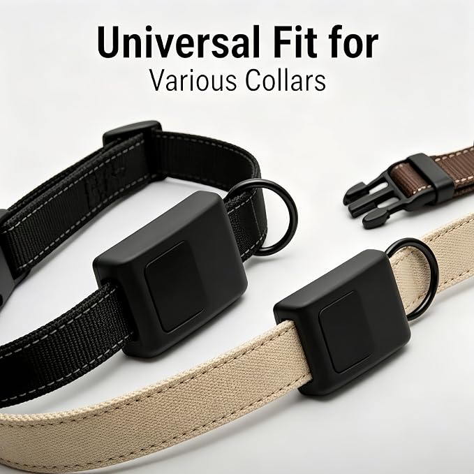 Smart Tracker Collar Adapter and Bracket Compatible with Fi Series 3+ Smart Tracking Devices for Universal Collar Attachment (Balck)