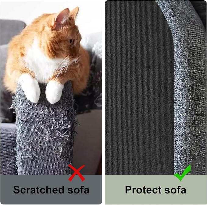 Cat Scratching Climbing Carpet Mat, Self-Adhesive Couch Furniture Protector | Trimmable, DIY Cat Scratch Post Covered Pad Replacement for Tree Shelf Steps Couch Corner Wall (Black, 78.7x15.8Inch)