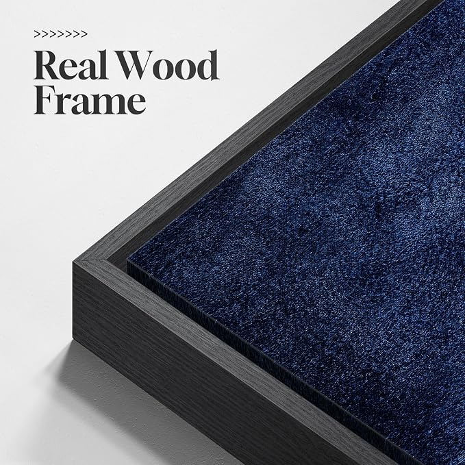 Large Framed Modern Navy Blue Abstract Wall Art for Living Room, 30x30 Inch | Navy blue, Canvas prints, Abstract pictures, Minimalist artwork, Square Paintings, Dining room decor, Bedroom wall decor