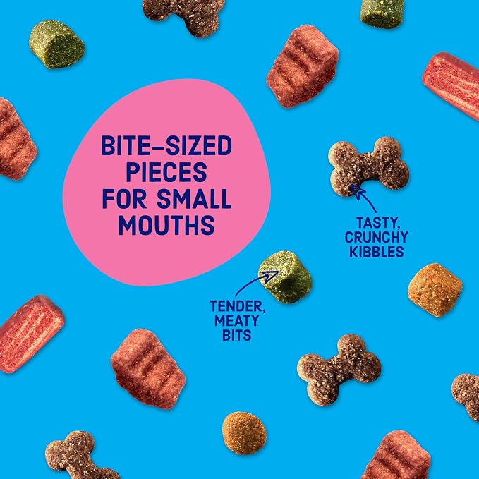 Kibbles 'n Bits Mini Bits Small Breed Dry Dog Food, 16 lb. Bag | Complete & Balanced Nutrition Formulated For Small Adult Dogs Crafted With Easy-To-Chew Bites Of Savory Bacon & Steak Flavors