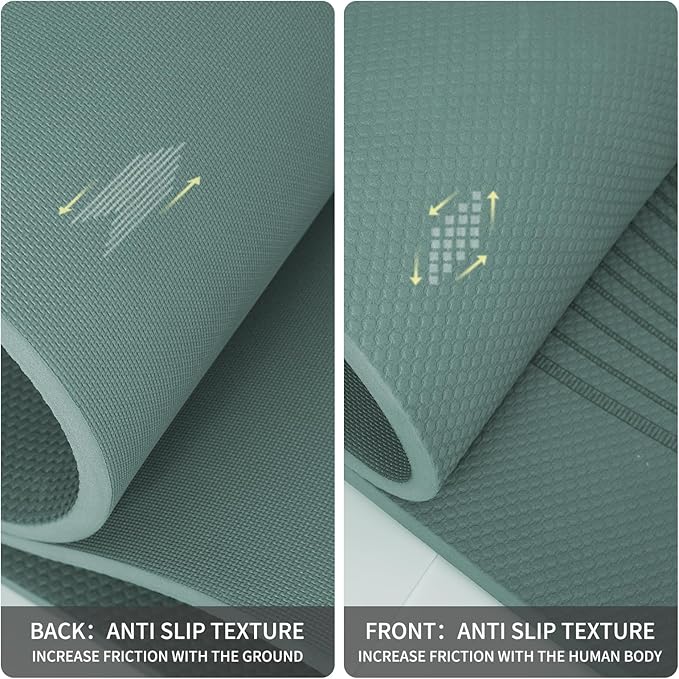 PAIDU Large Yoga Mat-72’x36’x0.4’ Extra Width ＆ Thick,Comfortable,Non-Slip Exercise Mat-Works Great on All Floor for Stretching,Yoga Studio,Gym or Home Workouts