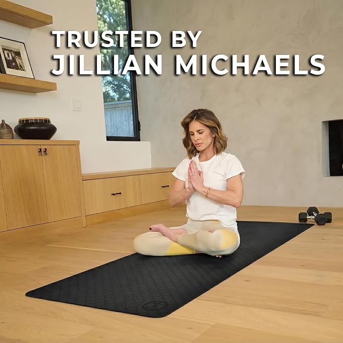 Tatago Hot Yoga Mat Non Slip-Professional Grade Natural Rubber Yoga Mat, Pliates Mat, Stretching Mat or exercise mats for home workout. Nonslip for Hot and Sweaty Classes. Includes Yoga Strap for Carrying and Stretching too.