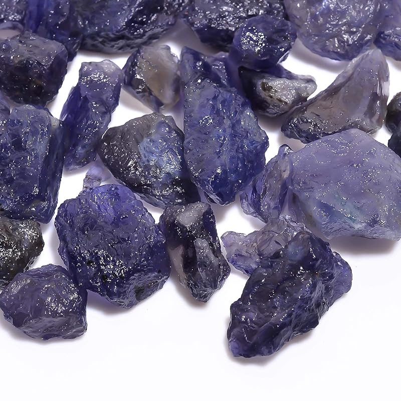 50 carats Raw Iolite Rough Gemstone, Natural Crystals, Healing Stones, Wholesale Lot, Jewelry Making Supply, Rock Collection, Strength Stone, 12 to 18mm, 5 to 6 pcs